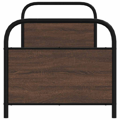 Bed Frame Without Mattress 80x200 cm Brown Oak Engineered Wood