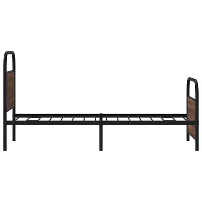 Bed Frame Without Mattress 80x200 cm Brown Oak Engineered Wood