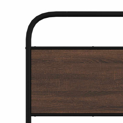 Bed Frame Without Mattress 80x200 cm Brown Oak Engineered Wood