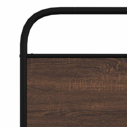Bed Frame Without Mattress 100x190 cm Brown Oak Engineered Wood
