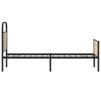 Bed Frame without Mattress 75x190 cm Sonoma Oak Engineered Wood