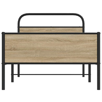Bed Frame without Mattress 107x203 cm Sonoma Oak Engineered Wood