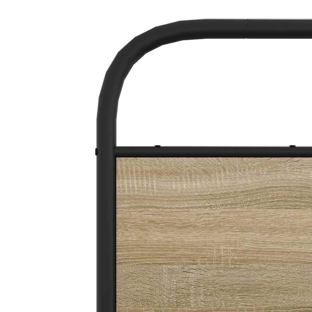 Bed Frame without Mattress 135x190 cm Sonoma Oak Engineered Wood