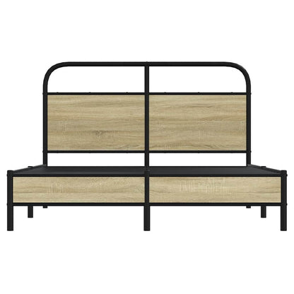 Bed Frame without Mattress 120x200 cm Sonoma Oak Engineered Wood