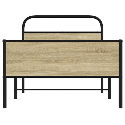 Bed Frame without Mattress 107x203 cm Sonoma Oak Engineered Wood