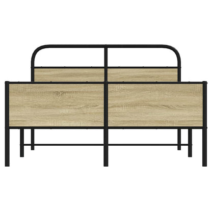 Bed Frame without Mattress 120x200 cm Sonoma Oak Engineered Wood