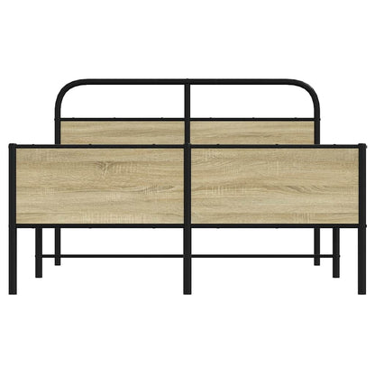 Bed Frame without Mattress 135x190 cm Sonoma Oak Engineered Wood