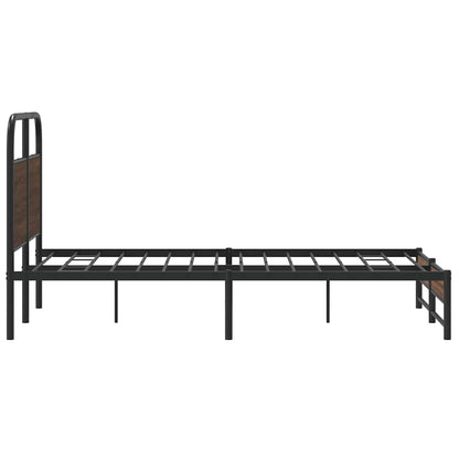 Bed Frame without Mattress 120x200 cm Brown Oak Engineered Wood