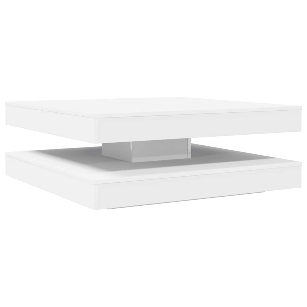 Coffee Table 360-Degree Rotatable White 90x90x34.5 cm