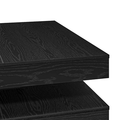 Coffee Table 360-Degree Rotatable Black Oak 90x90x34.5 cm