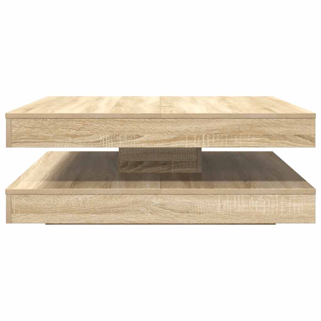 Coffee Table 360-Degree Rotatable Sonoma Oak 90x90x34.5 cm