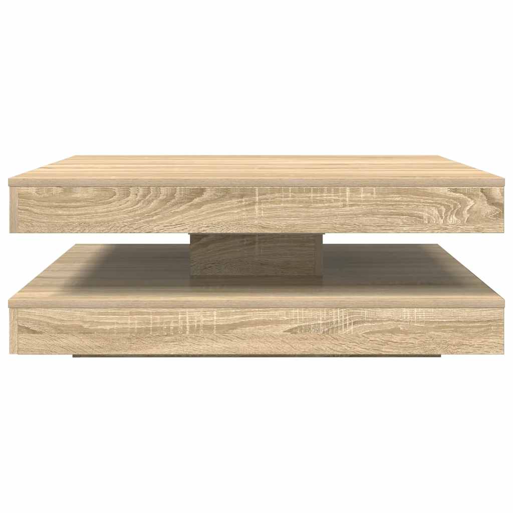 Coffee Table 360-Degree Rotatable Sonoma Oak 90x90x34.5 cm