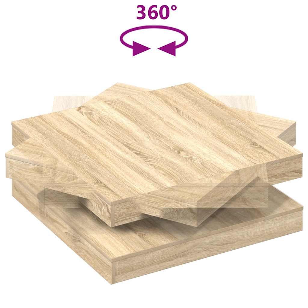 Coffee Table 360-Degree Rotatable Sonoma Oak 90x90x34.5 cm