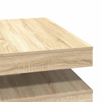 Coffee Table 360-Degree Rotatable Sonoma Oak 90x90x34.5 cm