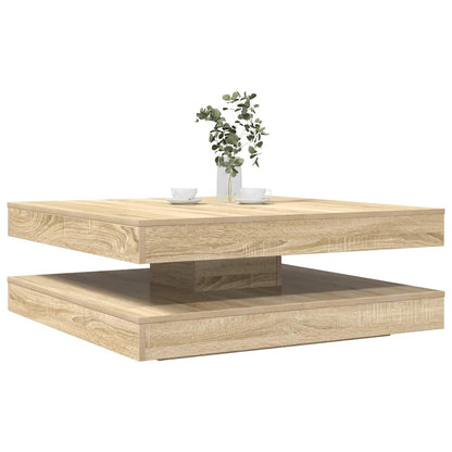 Coffee Table 360-Degree Rotatable Sonoma Oak 90x90x34.5 cm