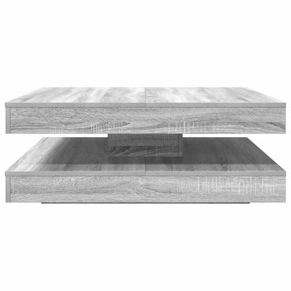 Coffee Table 360-Degree Rotatable Grey Sonoma 90x90x34.5 cm