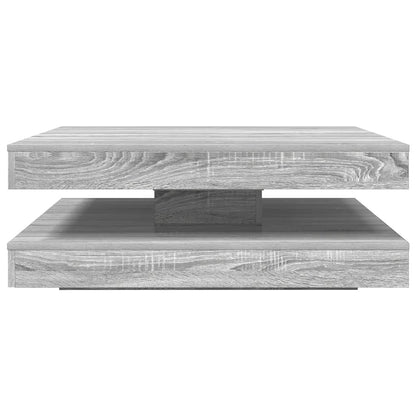 Coffee Table 360-Degree Rotatable Grey Sonoma 90x90x34.5 cm