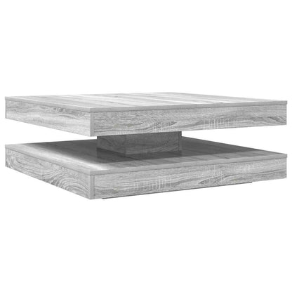 Coffee Table 360-Degree Rotatable Grey Sonoma 90x90x34.5 cm