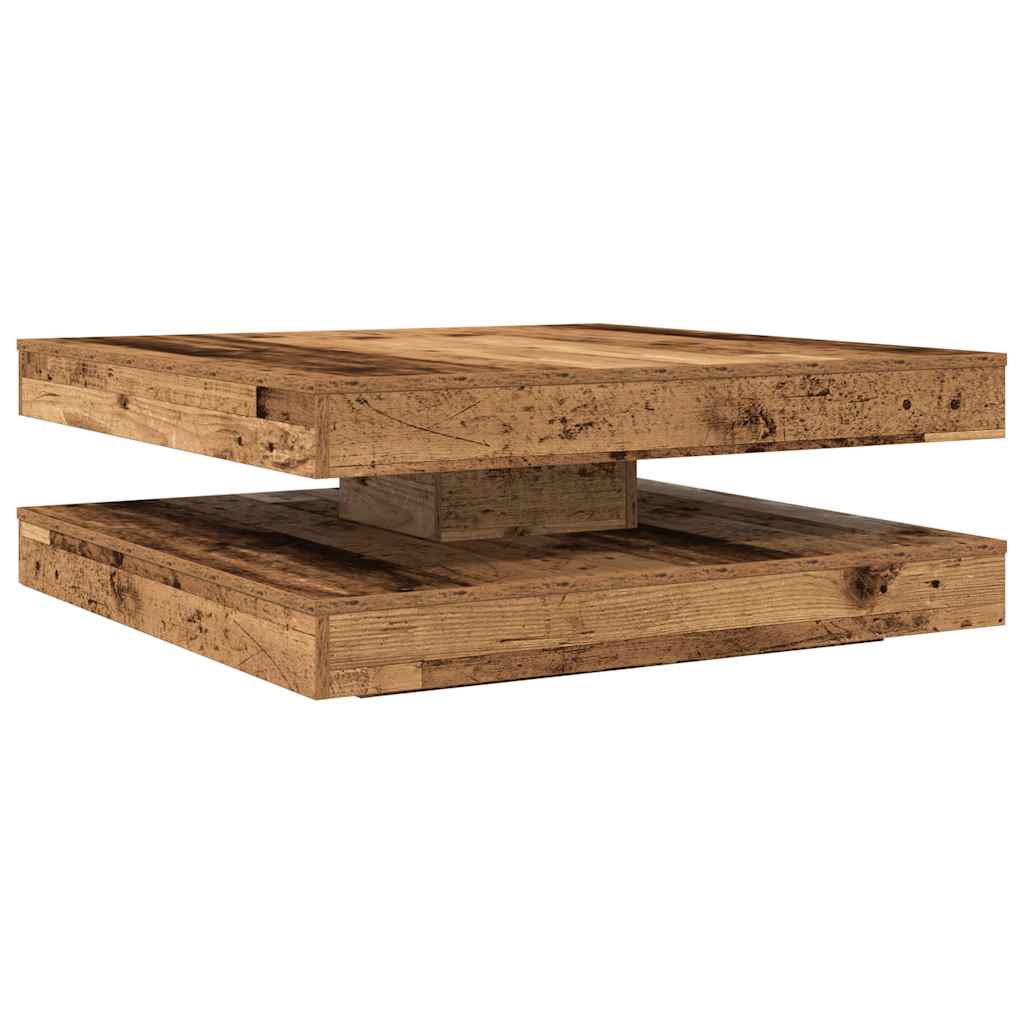 Coffee Table 360-Degree Rotatable Old Wood 90x90x34.5 cm