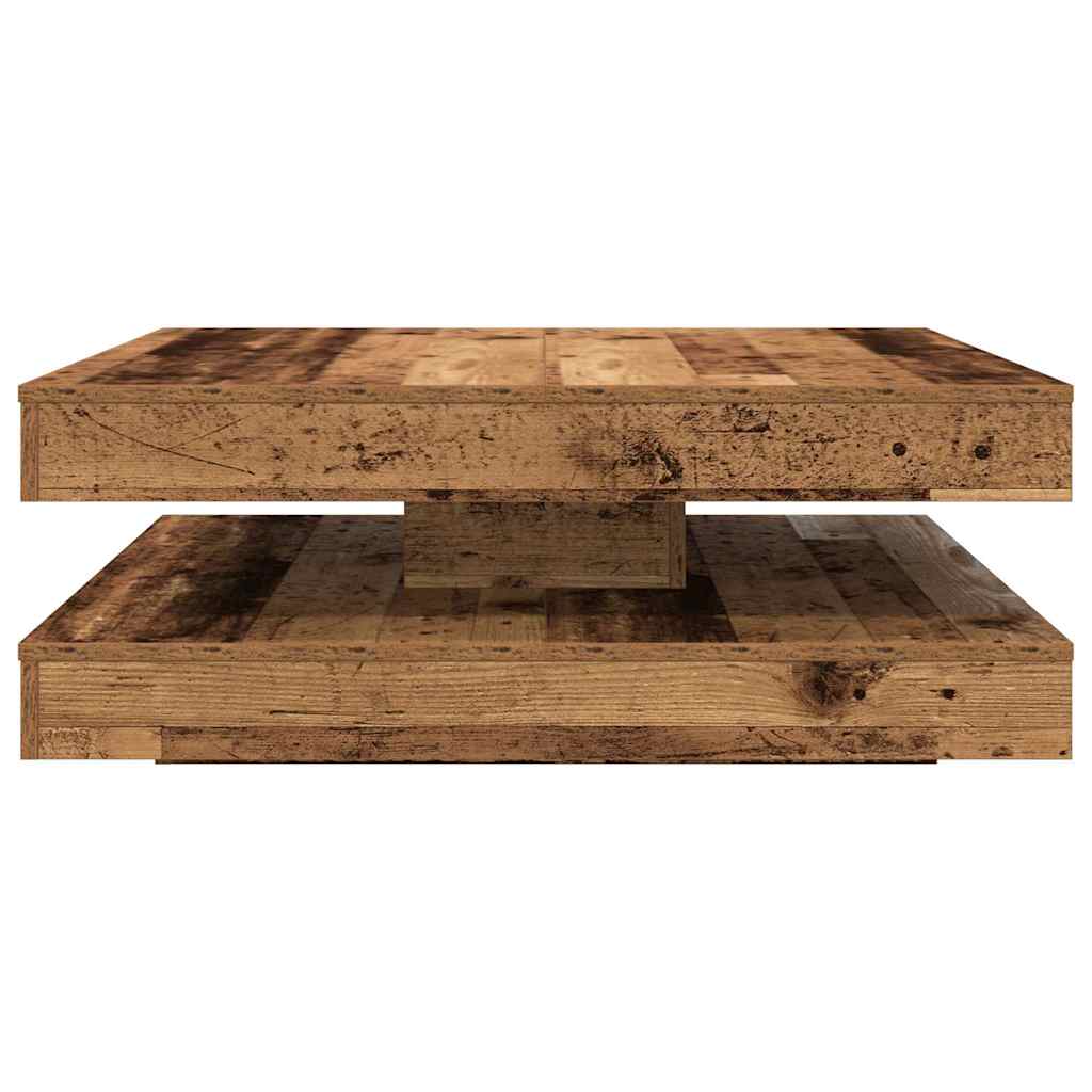 Coffee Table 360-Degree Rotatable Old Wood 90x90x34.5 cm