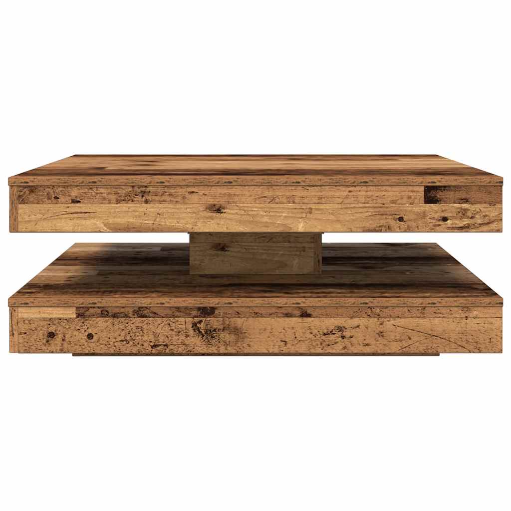 Coffee Table 360-Degree Rotatable Old Wood 90x90x34.5 cm