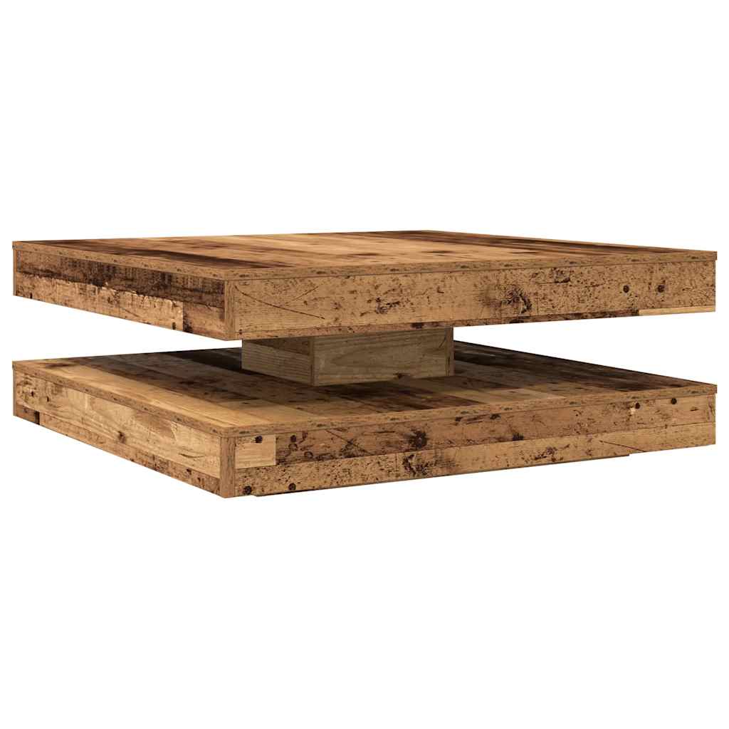 Coffee Table 360-Degree Rotatable Old Wood 90x90x34.5 cm