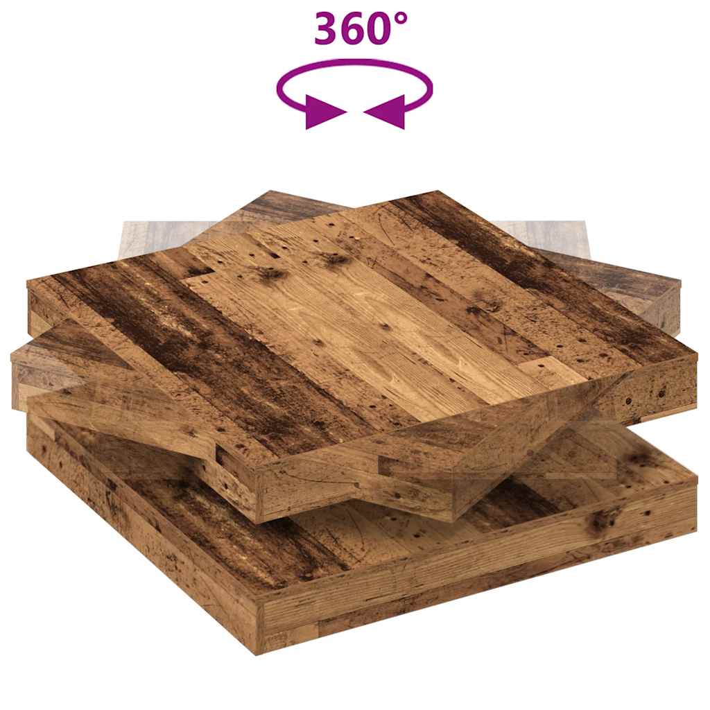 Coffee Table 360-Degree Rotatable Old Wood 90x90x34.5 cm