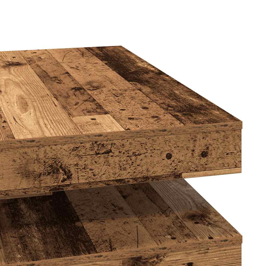 Coffee Table 360-Degree Rotatable Old Wood 90x90x34.5 cm