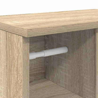 Bathroom Cabinet with Roll Holder Sonoma Oak 39x22x90 cm