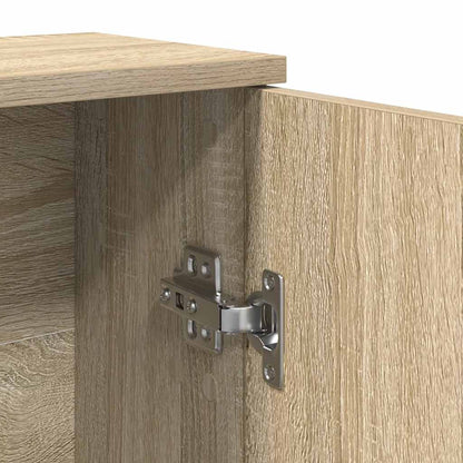 Bathroom Cabinet with Roll Holder Sonoma Oak 39x22x90 cm