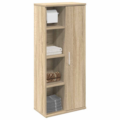 Bathroom Cabinet with Roll Holder Sonoma Oak 39x22x90 cm