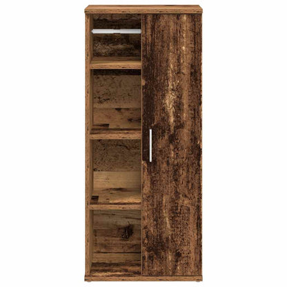 Bathroom Cabinet with Roll Holder Old Wood 39x22x90 cm