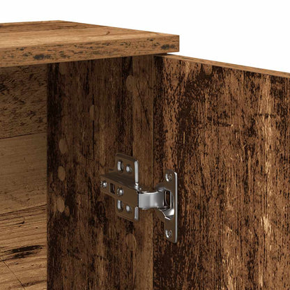 Bathroom Cabinet with Roll Holder Old Wood 39x22x90 cm