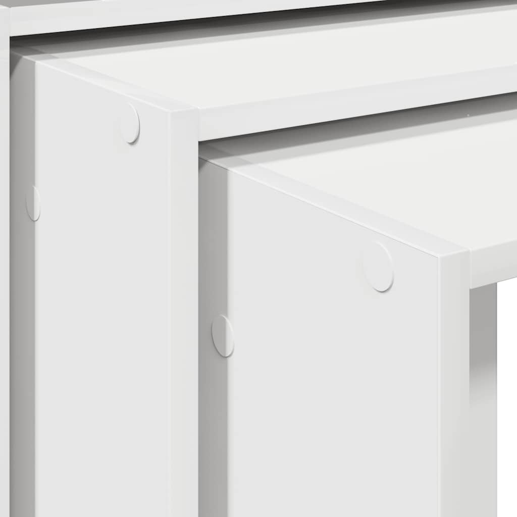 Nesting Tables 3 pcs White Engineered Wood