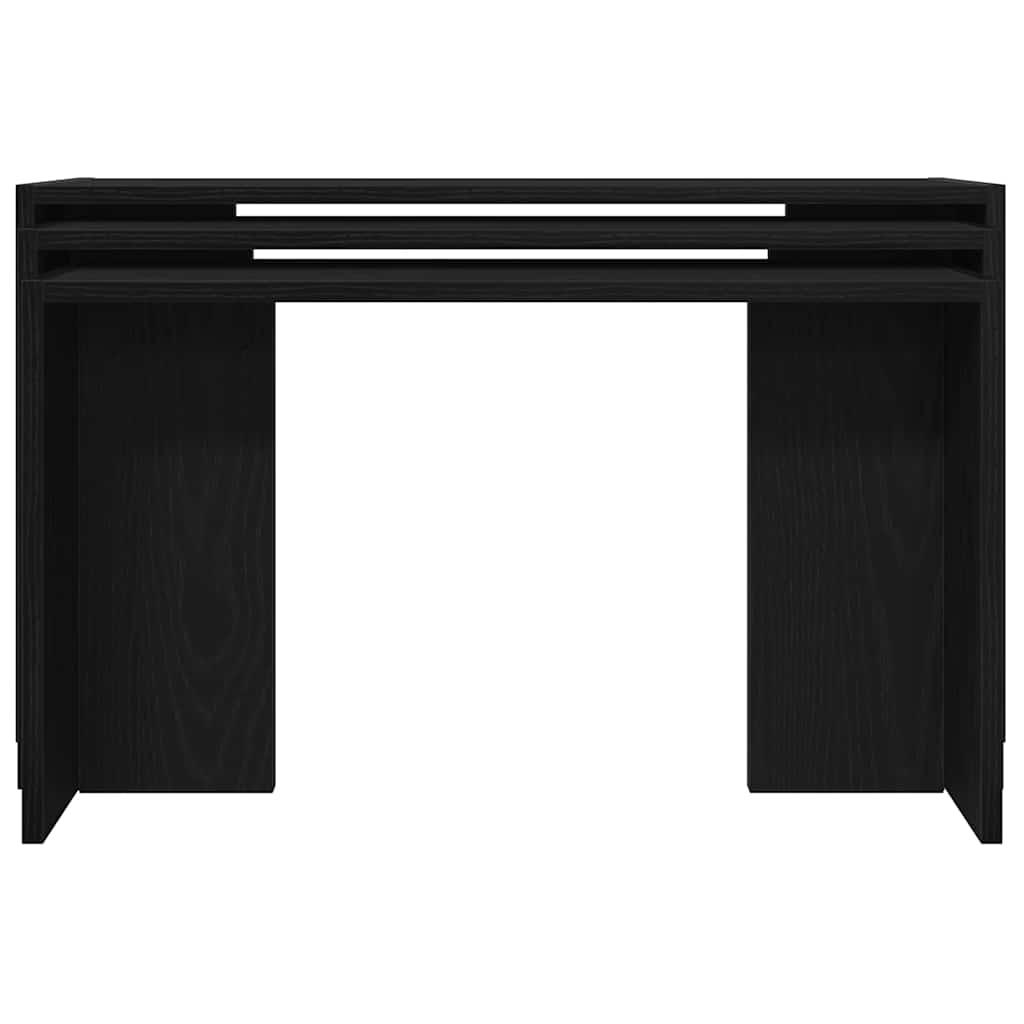 Nesting Tables 3 pcs Black Engineered Wood