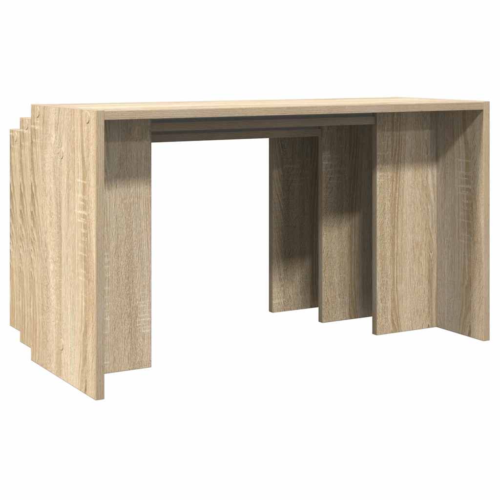 Nesting Tables 3 pcs Sonoma Oak Engineered Wood