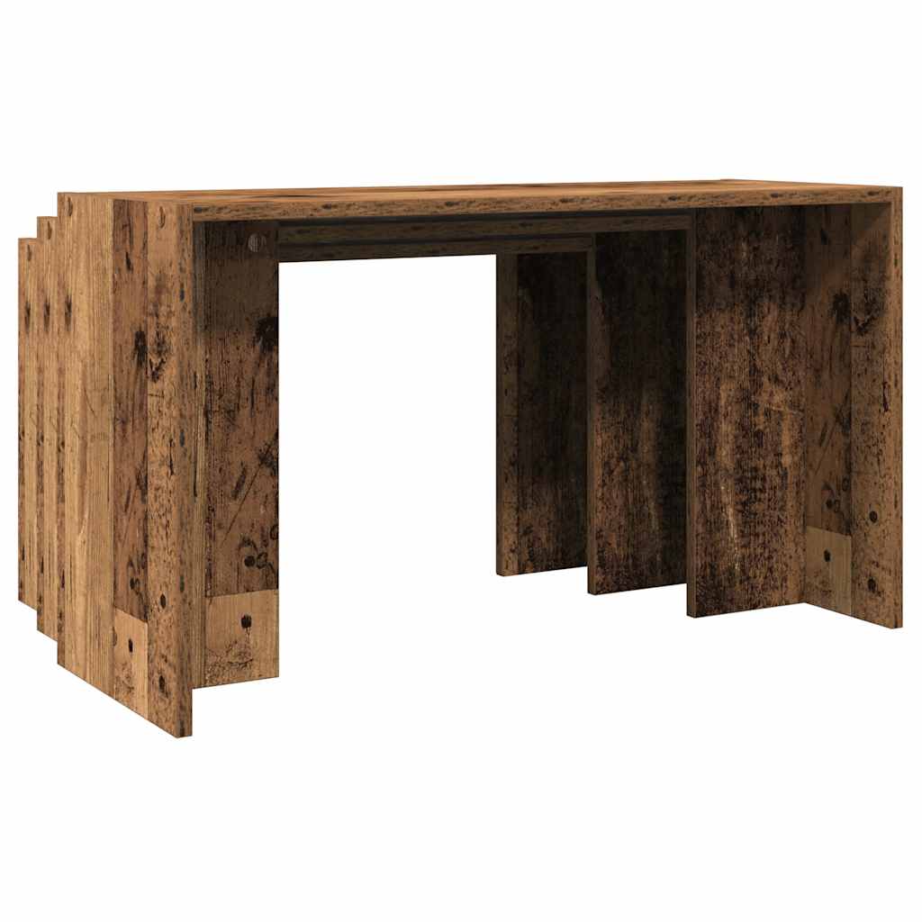 Nesting Tables 3 pcs Old Wood Engineered Wood