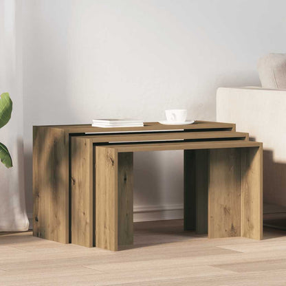 Nesting Tables 3 pcs Artisan Oak Engineered Wood