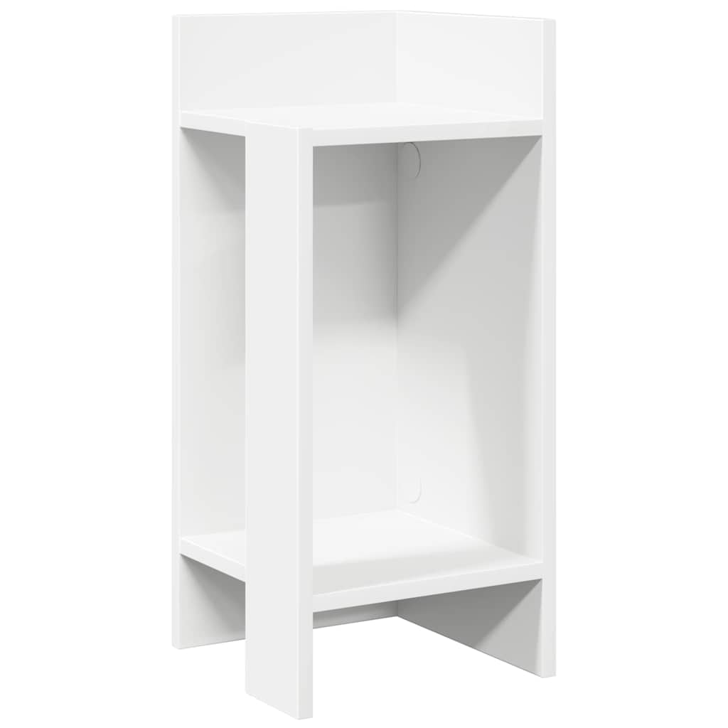 Side Tables 2 pcs with Shelf White 25.5x27x60 cm