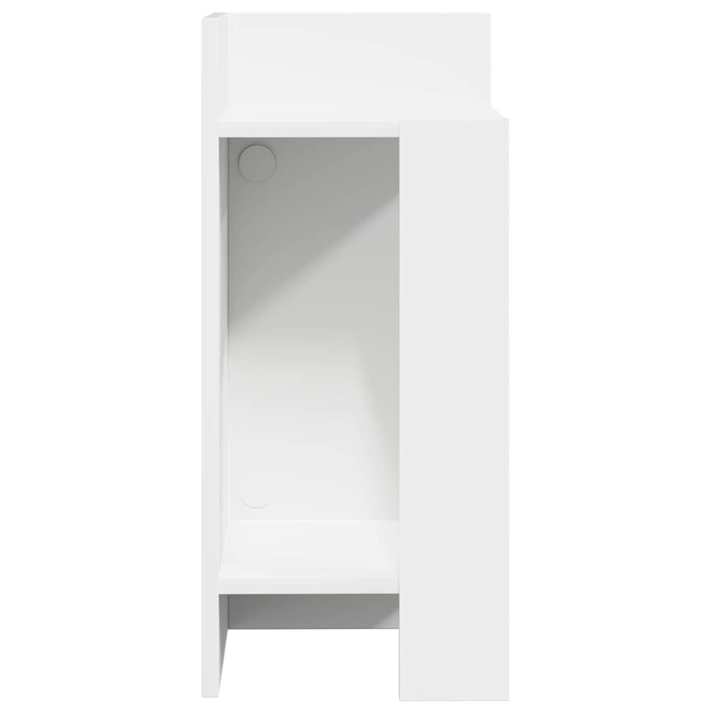 Side Tables 2 pcs with Shelf White 25.5x27x60 cm