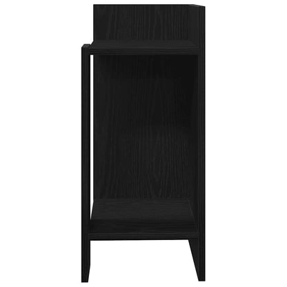 Side Tables 2 pcs with Shelf Black 25.5x27x60 cm