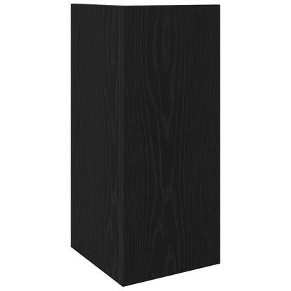 Side Tables 2 pcs with Shelf Black 25.5x27x60 cm