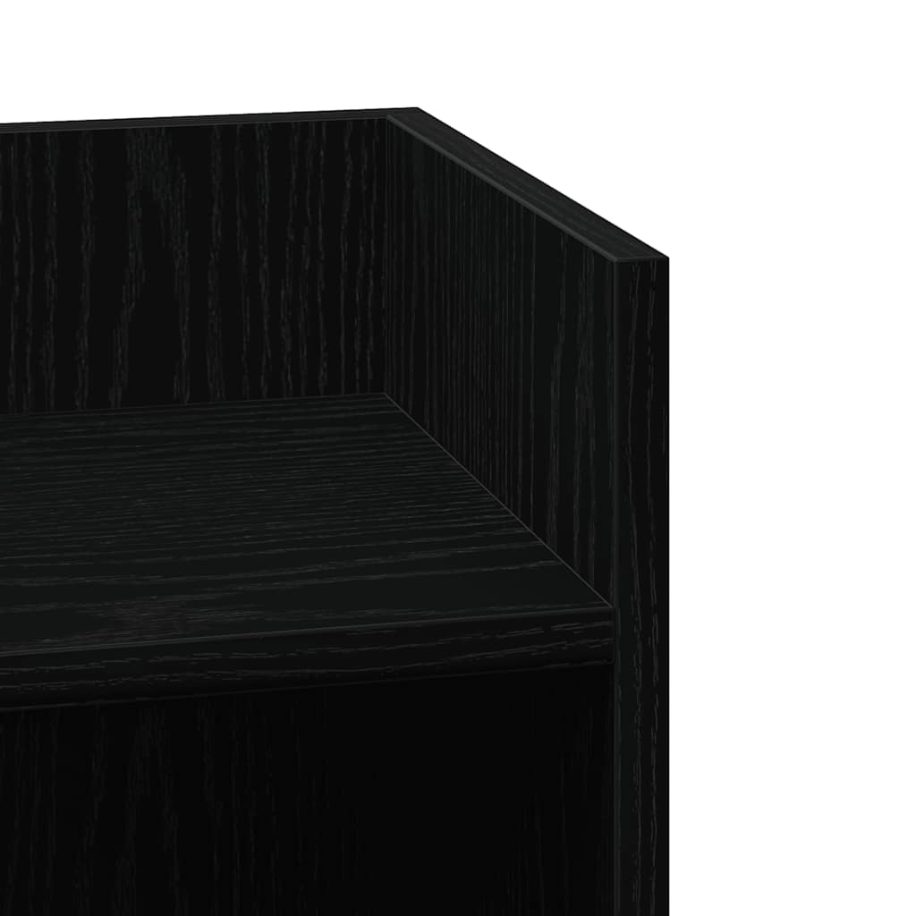 Side Tables 2 pcs with Shelf Black 25.5x27x60 cm