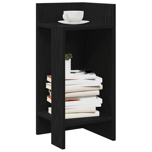 Side Tables 2 pcs with Shelf Black 25.5x27x60 cm