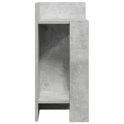 Side Table with Shelf Concrete Grey 25.5x27x60 cm