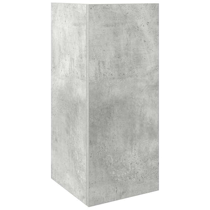 Side Table with Shelf Concrete Grey 25.5x27x60 cm