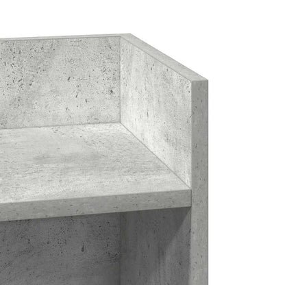 Side Table with Shelf Concrete Grey 25.5x27x60 cm