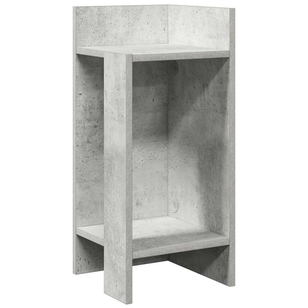 Side Tables 2 pcs with Shelf Concrete Grey 25.5x27x60 cm