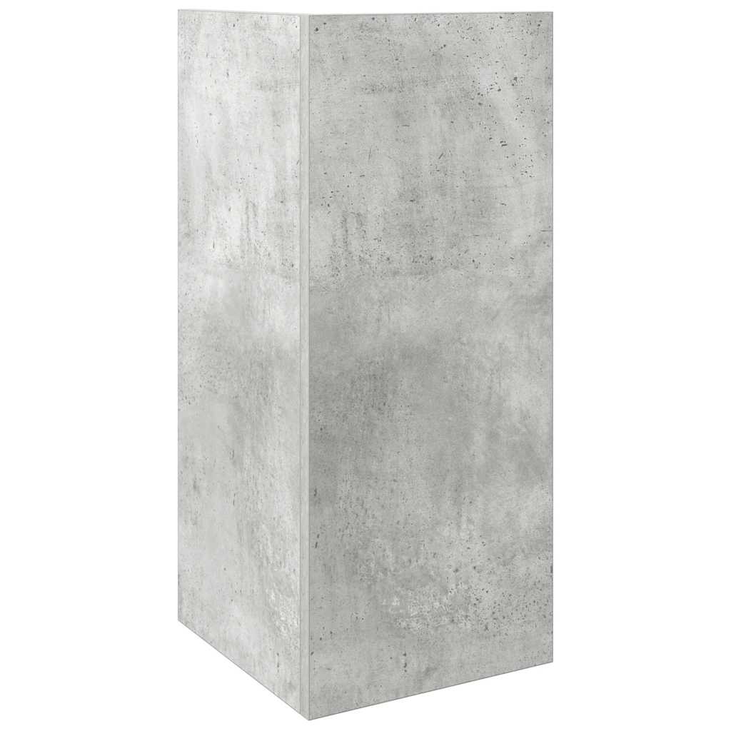 Side Tables 2 pcs with Shelf Concrete Grey 25.5x27x60 cm