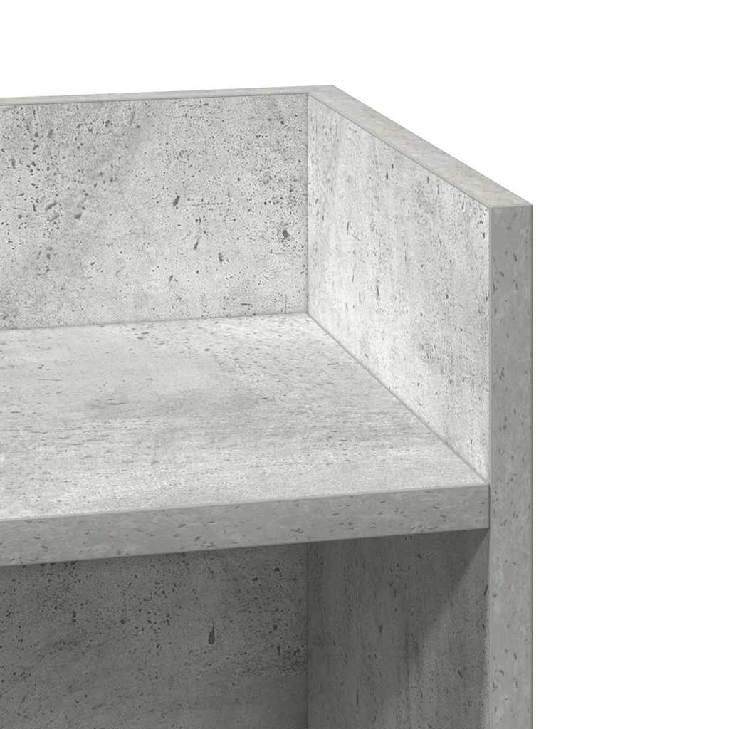 Side Tables 2 pcs with Shelf Concrete Grey 25.5x27x60 cm